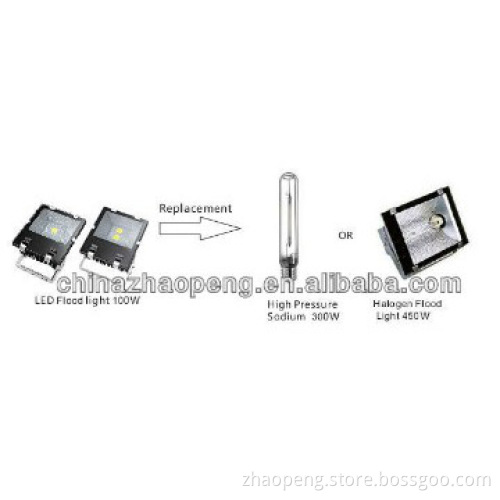 Meanwell CE ROHS Bridgelux chip IP65 LED 100w Bridgelux flood light